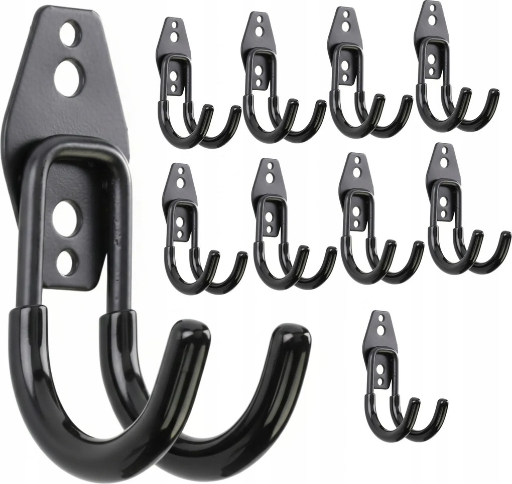 10x Fali kampó kerek 7cm szerszámok garázs kerti felszerelés 40kg akasztó görgő