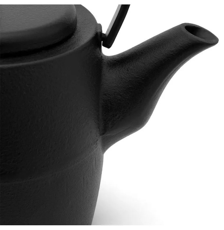 Fekete öntöttvas teáskanna szűrővel 1,2 l Kobe – Bredemeijer