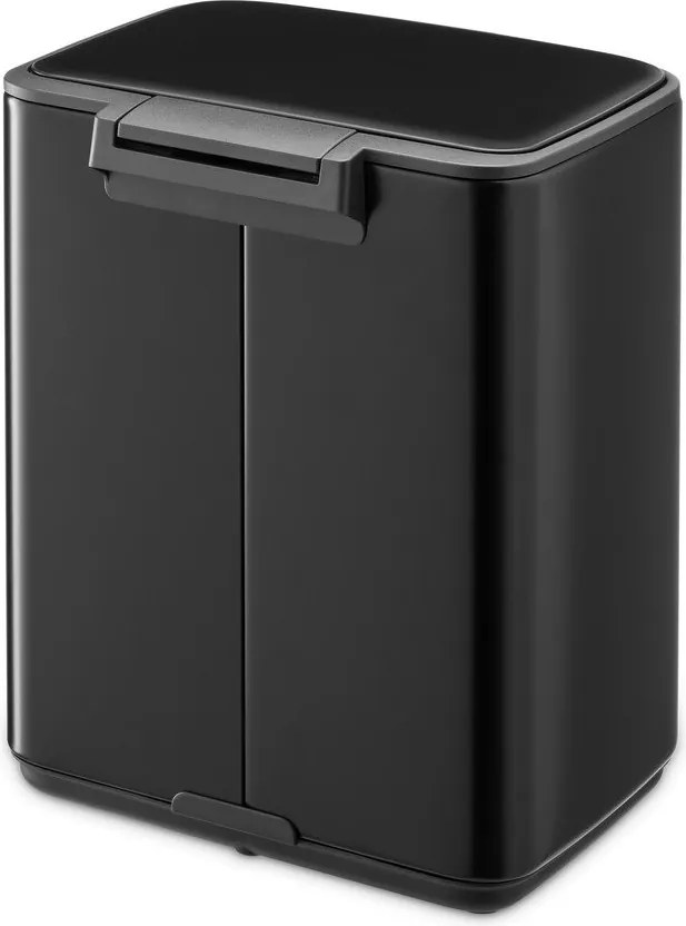 Matt fekete acél pedálos szemetes 7 l Bo – Brabantia