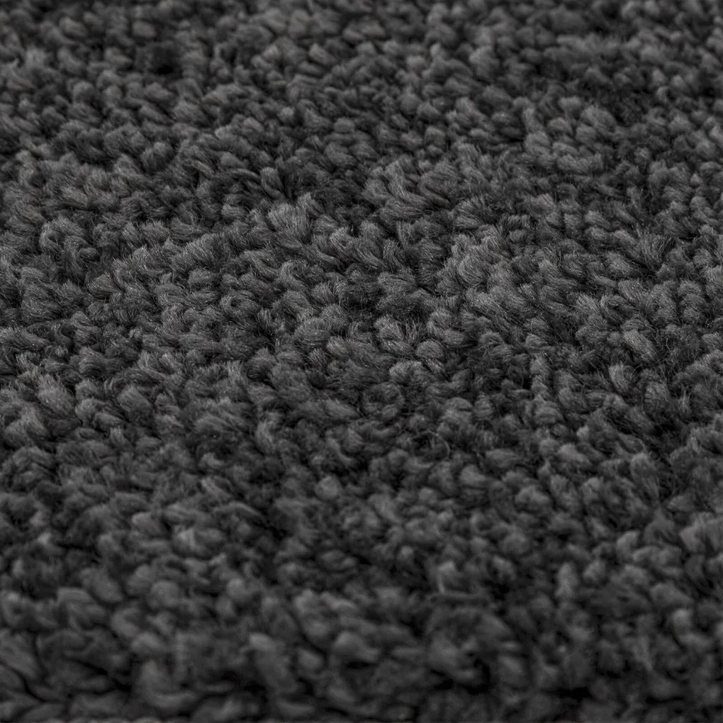 Shaggy Szőnyeg Latex Hátlappal Sötétszürke 200x200 cm