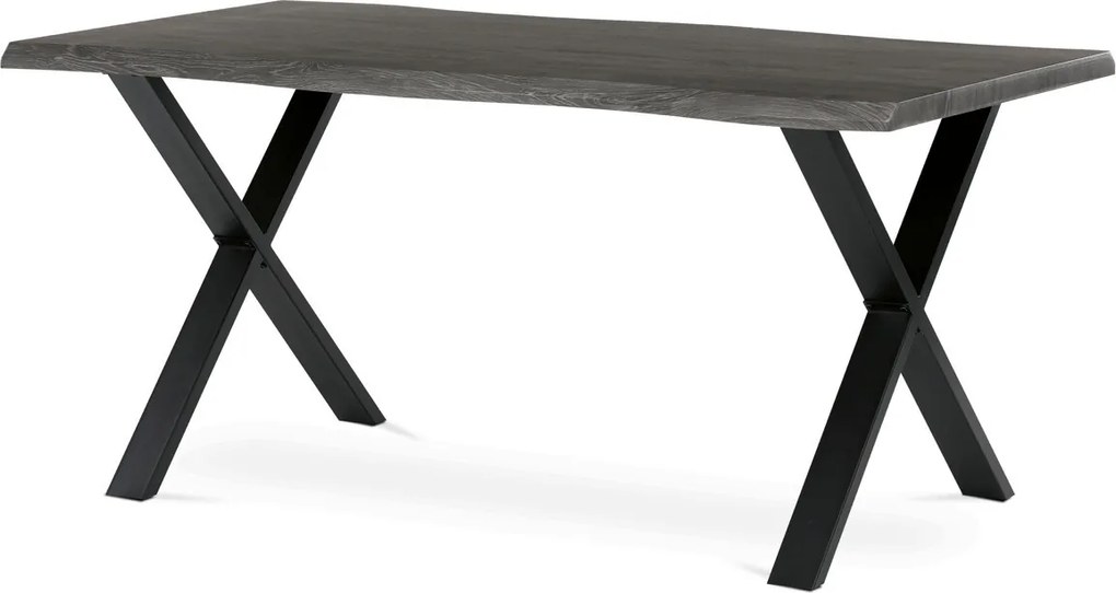 Étkezőasztal 160x90 cm MDF szürke tölgy