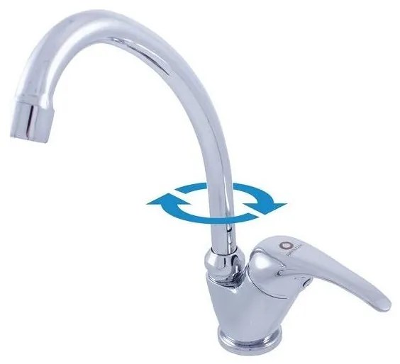 RAV Slezák SA006.0/1 - SAZAVA mosogató csaptelep, 26,1 cm, fényes króm