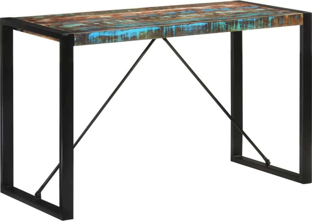vidaXL tömör újrahasznosított fa étkezőasztal 120 x 55 x 76 cm