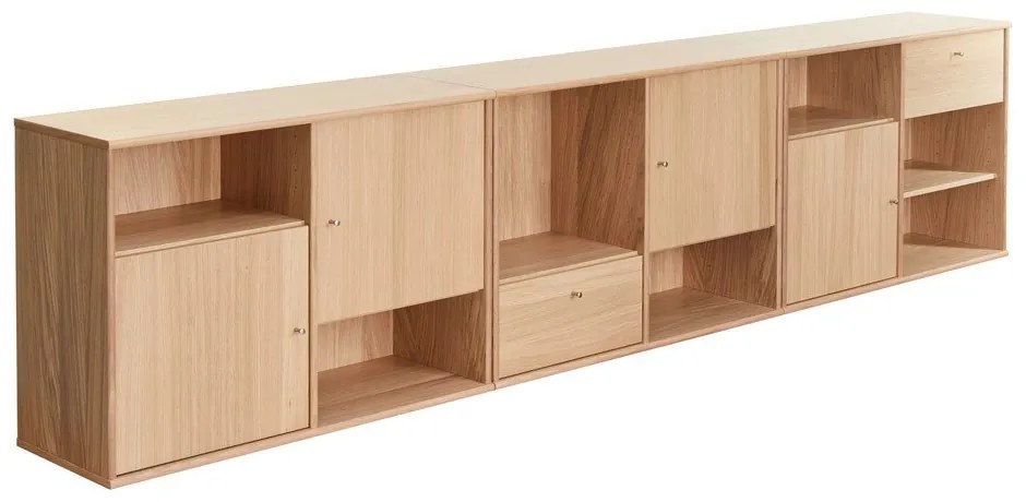 Alacsony komód tölgyfa dekorral 267x61 cm Mistral - Hammel Furniture