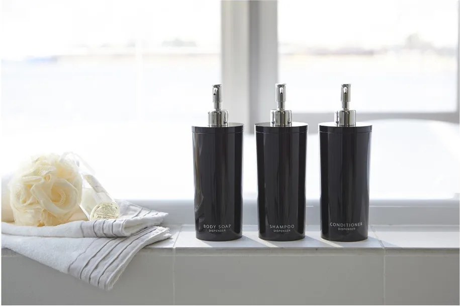 Fekete műanyag szappanadagoló 500 ml Round – YAMAZAKI