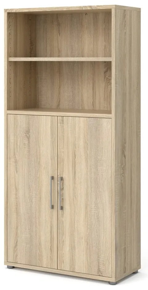 Natúr színű moduláris könyvespolc tölgyfa dekorral 89x189 cm Prima – Tvilum