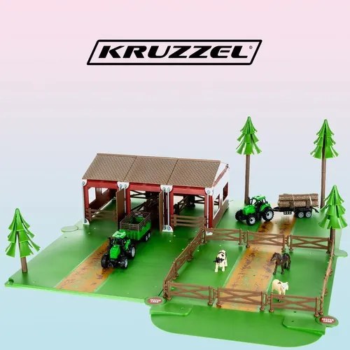 Farm állatokkal + 2 farmautó 22404