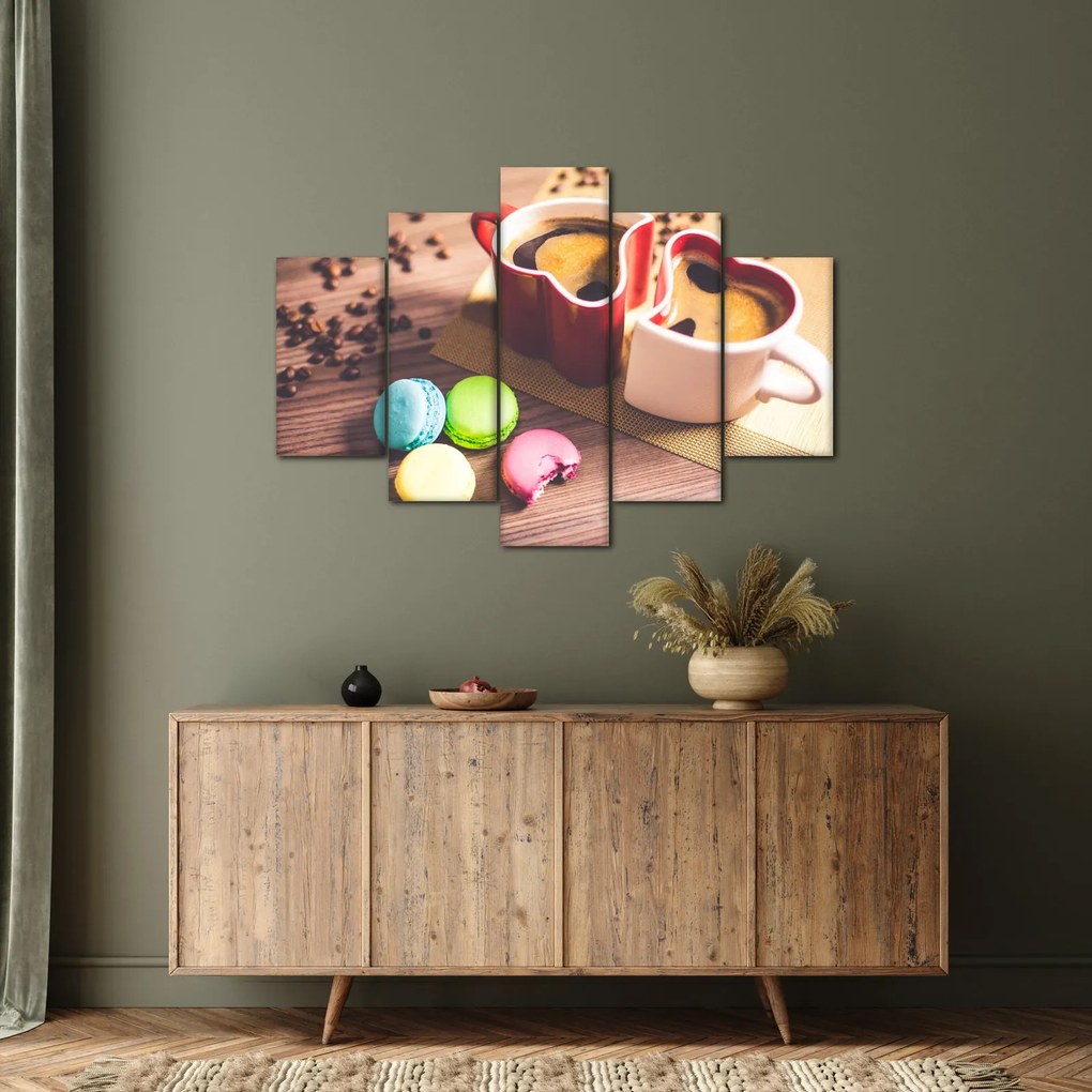 Kávé és a macaroon képe (150x105 cm)