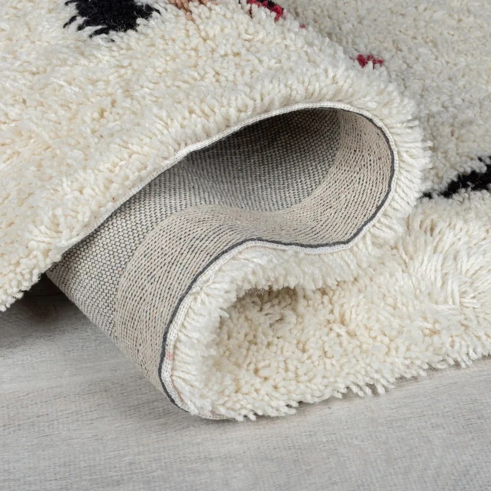 Krémszínű kézi szövésű gyapjú szőnyeg 160x230 cm Moroccan Fes – Flair Rugs