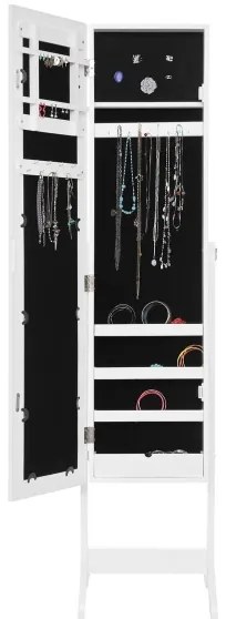 Atmosphera - álló tükör ékszertartóval KRISTIN 146,8x37 cm fehér