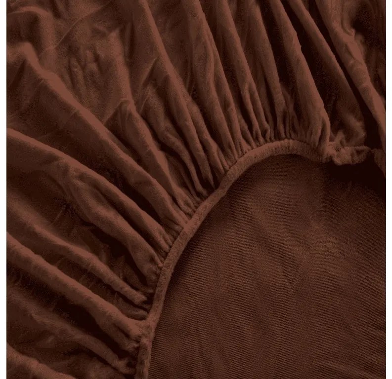 Mikroplüss lepedő SOFT BRONE 180x200 cm barna