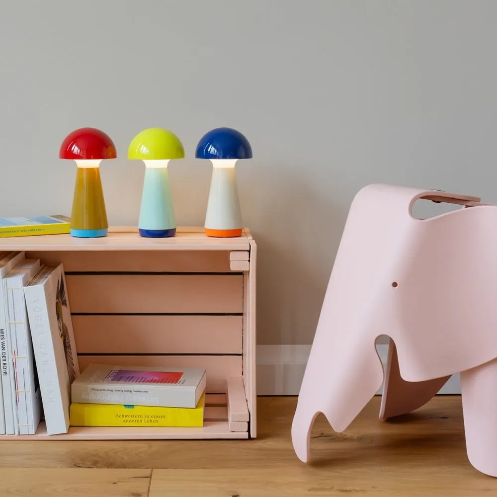 Sárga-világoskék LED dimmelhető asztali lámpa (magasság 18 cm) Bobbi – Remember