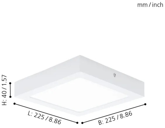 Eglo 94078 - LED mennyezeti lámpa FUEVA 1 LED/16,44W/230V