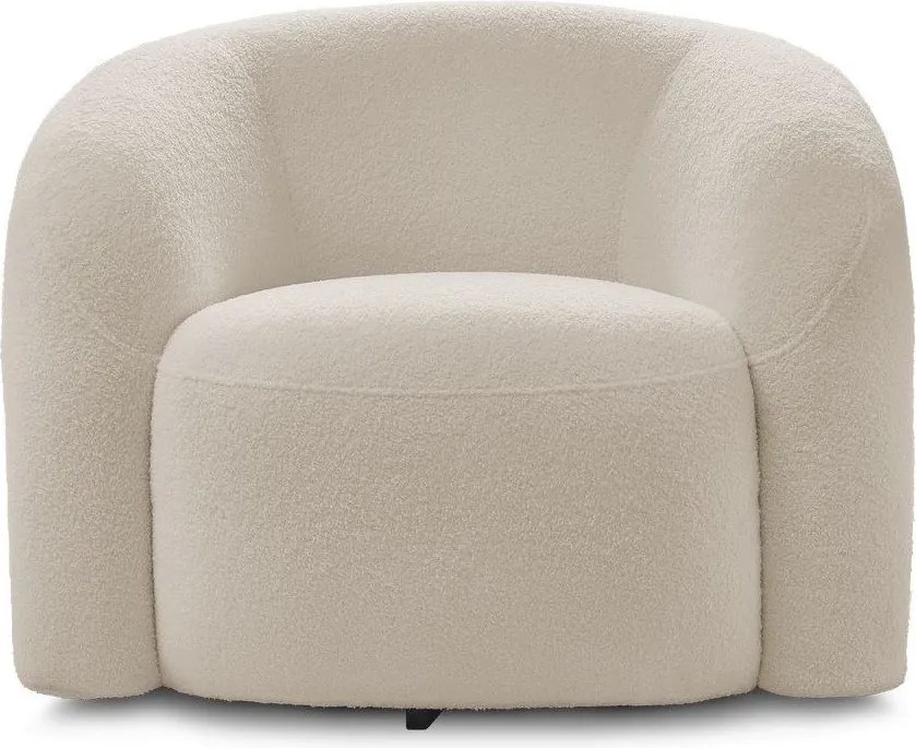 Bézs forgó buklé fotel Elina – Bobochic Paris