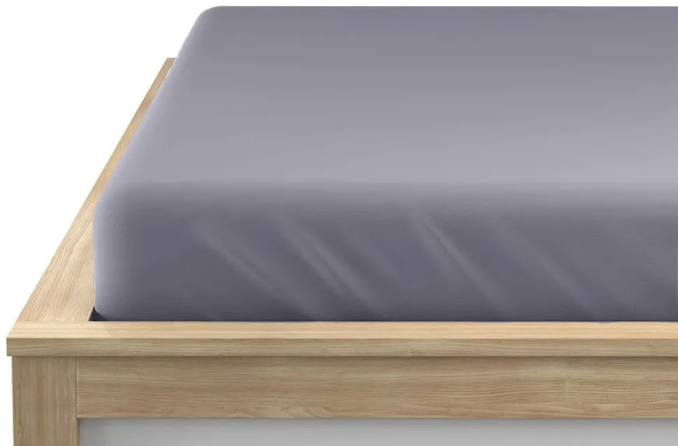 Jersey gumis lepedő kékesszürke 180 x 200 cm