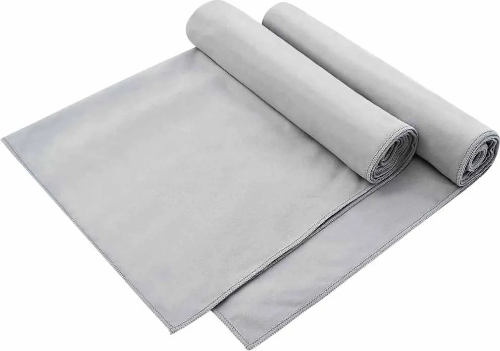 vidaXL Kültéri Szék Törölközők 2 pcs Szürke 130 x 60 cm