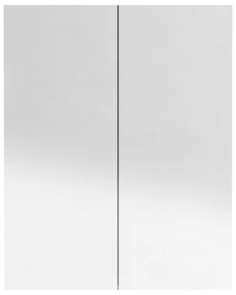 fényes fekete MDF tükrös fürdőszobaszekrény 60 x 15 x 75 cm