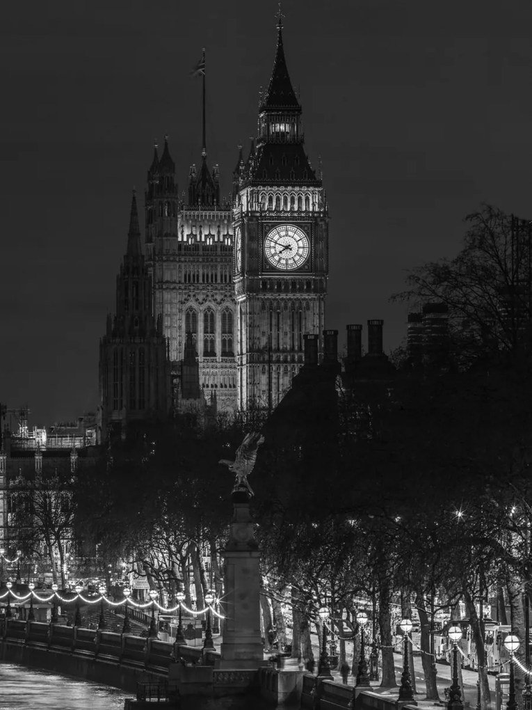 Poszter 60x80cm Esti kilátás a Big Ben 2-re, Assaf Frank