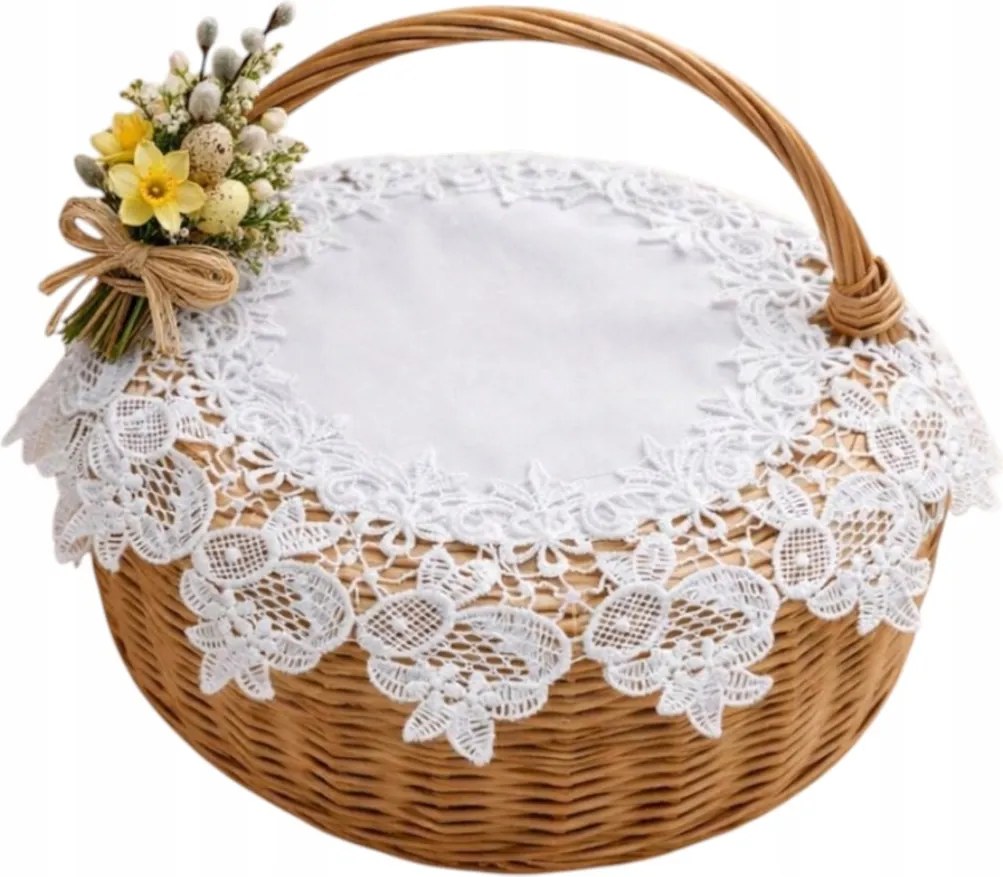 Húsvéti Kosár szalvéta 30 cm csipkés karácsonyfadísz