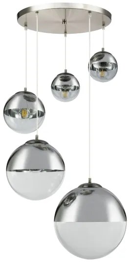 Globo 15851-5 - Csillár zsinóron VARUS 5xE27/60W/230V