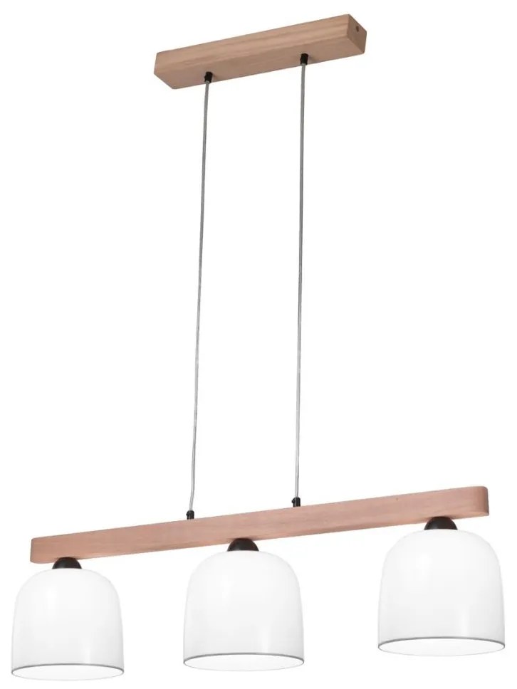 Kolarz A1352.83.Gr - Csillár zsinóron NONNA 3xE27/60W/230V tölgy/fehér/szürke