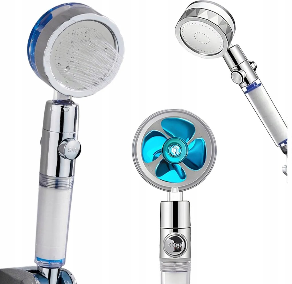 Zuhanyfej Zuhany Turbina Ventilátorral Nagynyomású Öko Szűrő