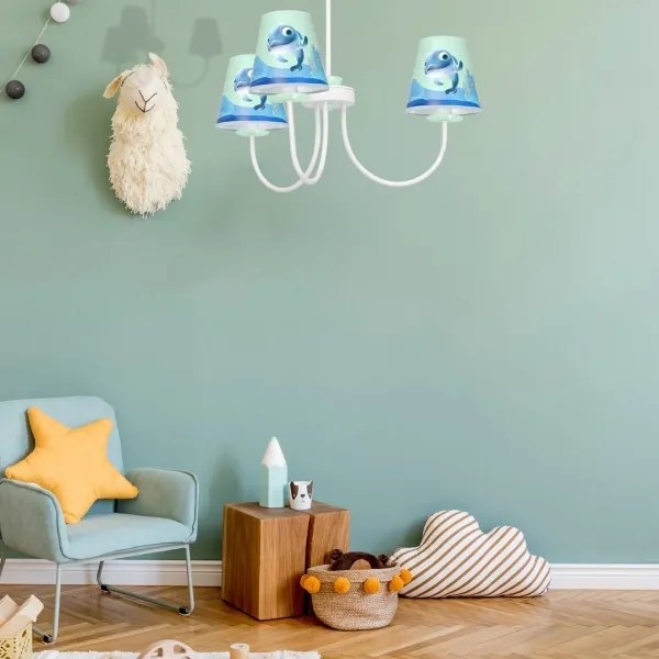 Gyermek csillár rúdon DOLPHIN 3xE14/40W/230V