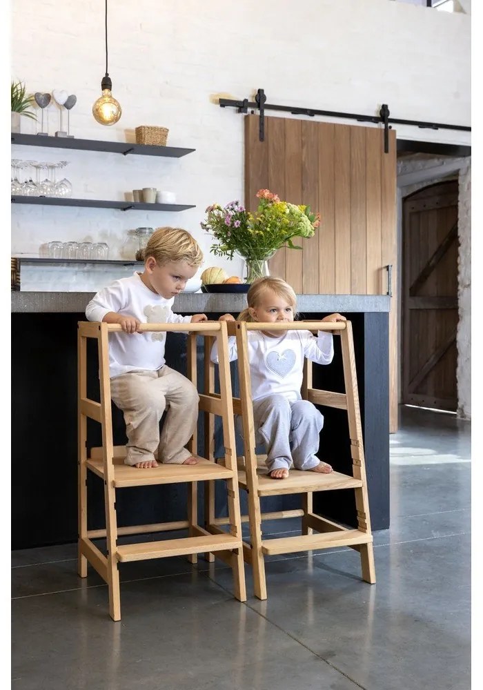 Natúr színű tölgyfa tanulótorony Forrest – Vipack