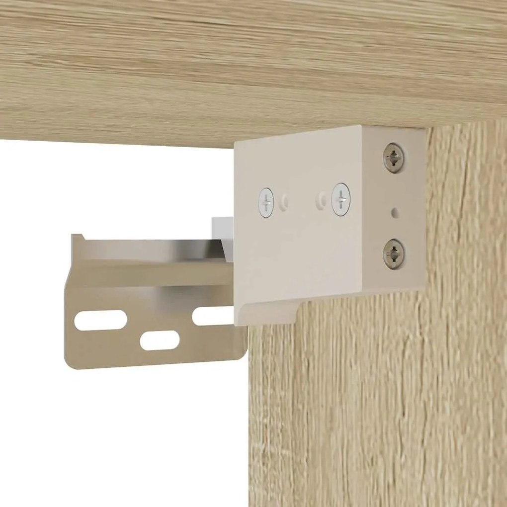 sonoma tölgy színű szerelt fa és fém TV-szekrény 80x31x39,5 cm