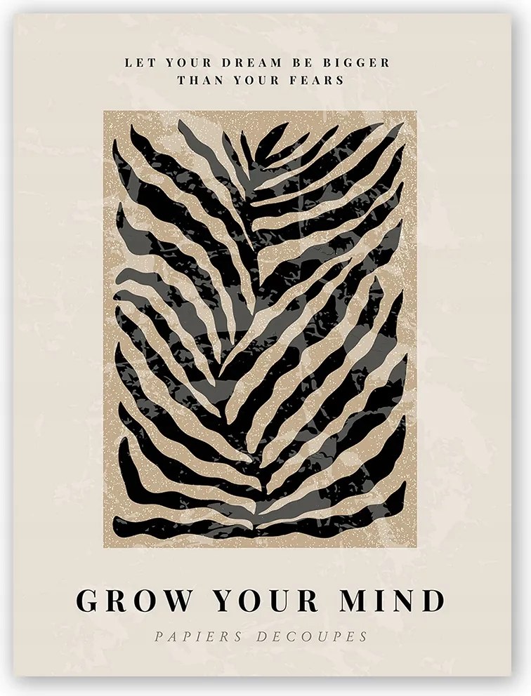 Boho absztrakt levél Poszter 21x30 cm #T55