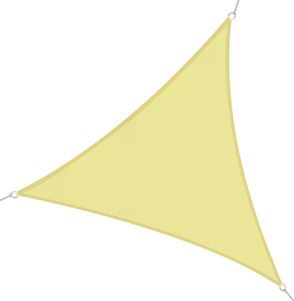 Outsunny Bézs Napernyő Árboc Négyszögletű Poliészter Anyag Kerti Tengerparti Kemping Árnyék (különböző színekben és méretekben), 6x6x6 méter | Aosom