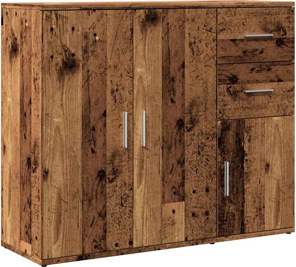 vidaXL antik fa színű szerelt fa tálalószekrény 91 x 29,5 x 75 cm