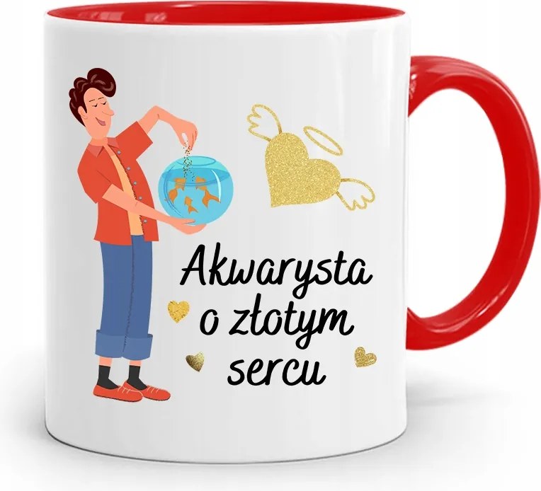 Akvarista Bögre Piros Születésnapi Ajándék fényképes nyomtatással