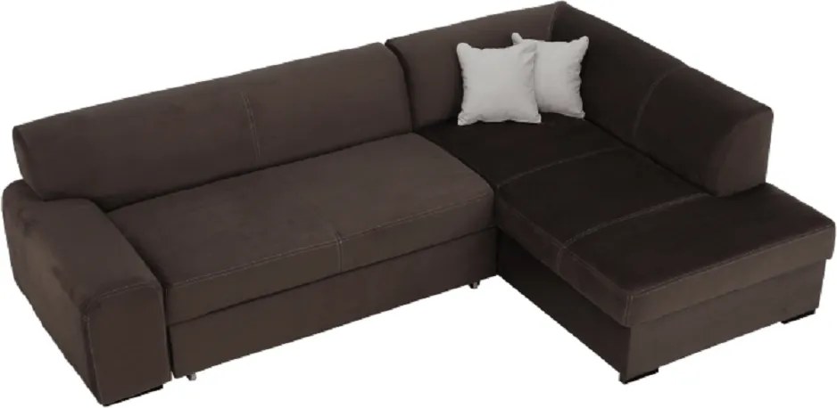 Ülőgarnitúra, barna, jobbos, MINERVA NEW