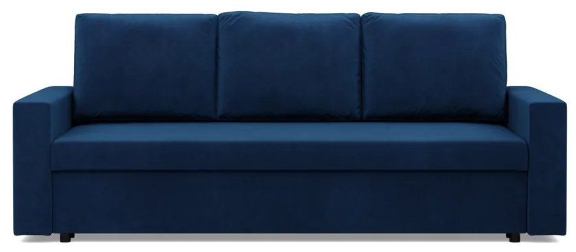 Zeus kanapéágy, bársony, bonell töltet, egyenes kartámasz, kék