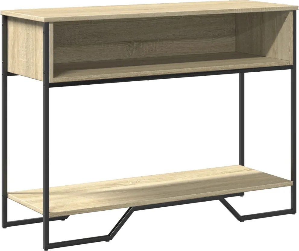 vidaXL sonoma tölgy színű szerelt fa dohányzóasztal 100x35x74,5 cm