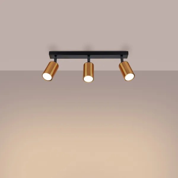 Sollux SL.1376 - Spotlámpa WINX 3xGU10/10W/230V fekete/réz