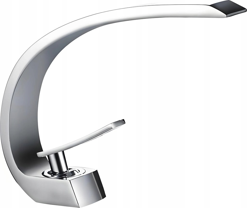 Fürdőszobai Mosdó Csaptelep Álló Csaptelep Króm Pultra Szerelhető Loft Ív