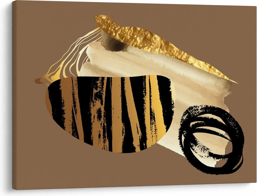 Kép - Absztrakció aranybarna N⁰2 (70x50 cm)