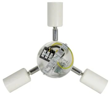 Duolla - Mennyezeti lámpa YUTE TRIO 3xE27/15W/230V átm. 60 cm barna/szürke/bézs