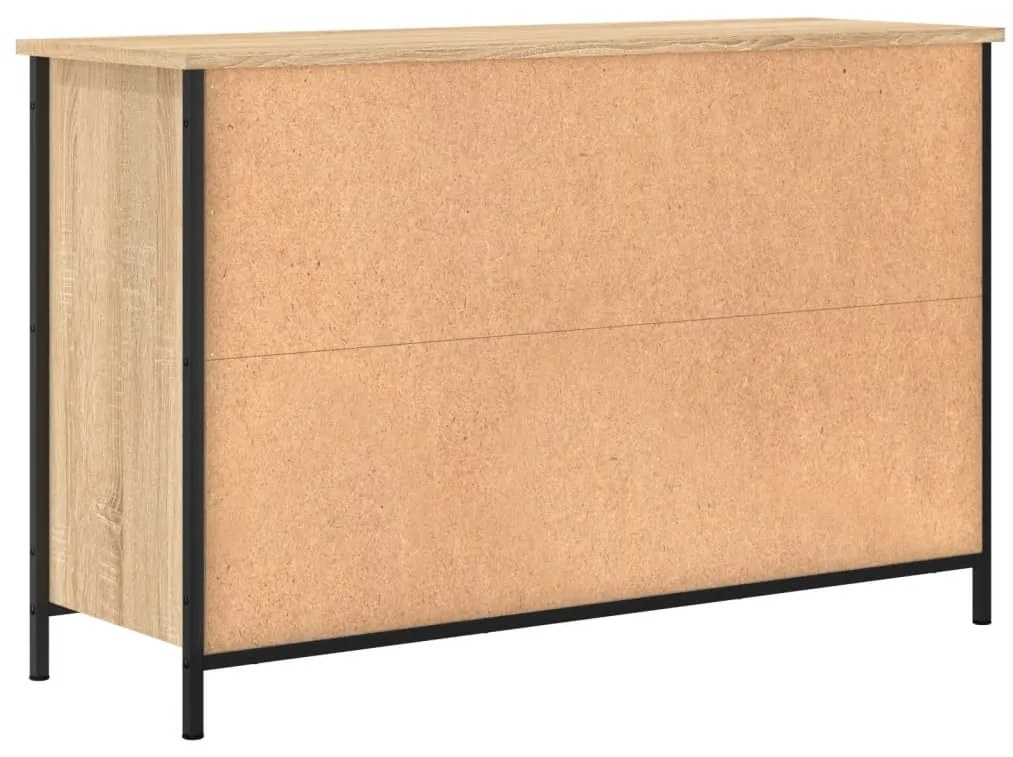 sonoma tölgy színű szerelt fa TV-szekrény 100 x 35 x 65 cm