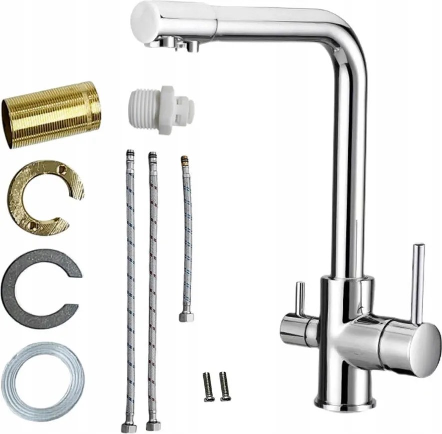 Háromutas Konyhai Csaptelep Kifolyócsővel Konyhai csaptelep Szűrő