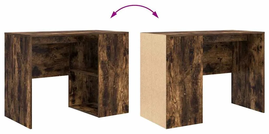 Íróasztal polcokkal Füstölt tölgy 102 x 50 x 75 cm Faanyag