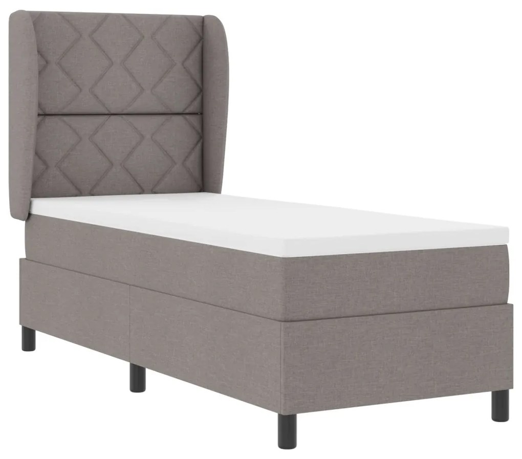 Ágykeret Matrac Fekvőfelülettel Taupe 80x200 cm Szövet
