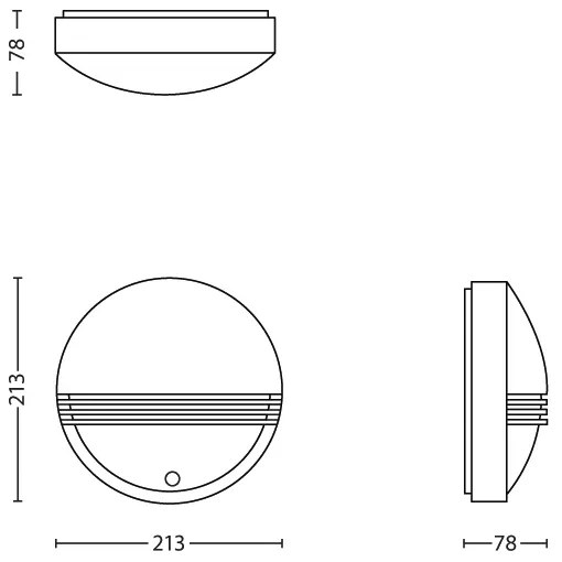 Philips 17297/30/16 -LED Kültéri fali lámpa érzékelővel YARROW 1xLED/6W/230V IP44