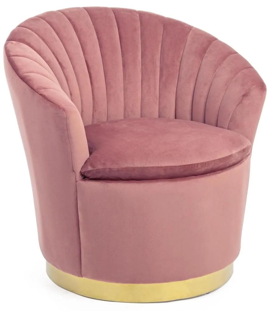 GILLES antik rózsaszín fotel