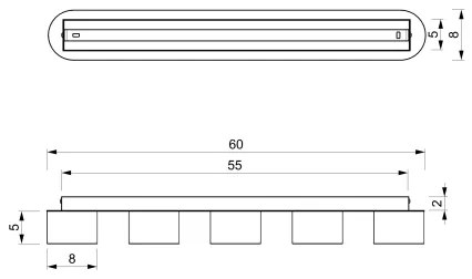 Mennyezeti lámpa DIXIE 5xGX53/11W/230V rózsaszín