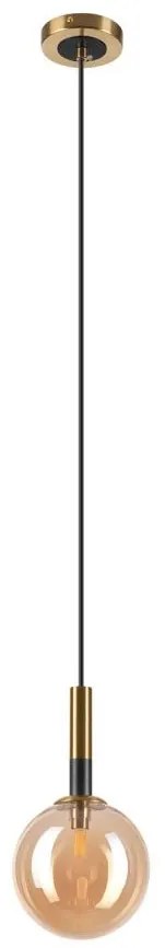 Csillár zsinóron ROLLO 1xG9/5W/230V arany/füstös bézs