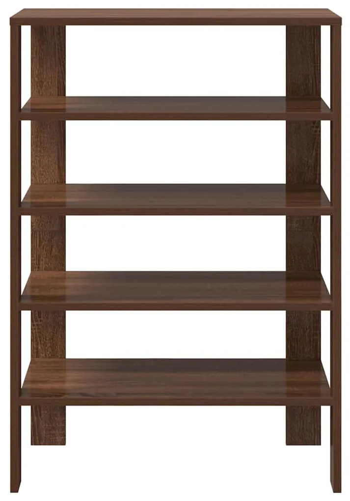 barna tölgy színű szerelt fa cipőtartó 61x32x87,5 cm