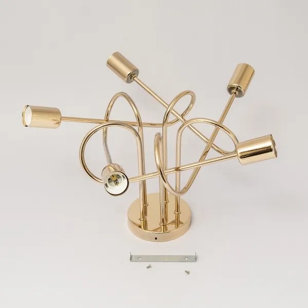 Felületre szerelhető csillár OXFORD 5xE27/15W/230V, arany